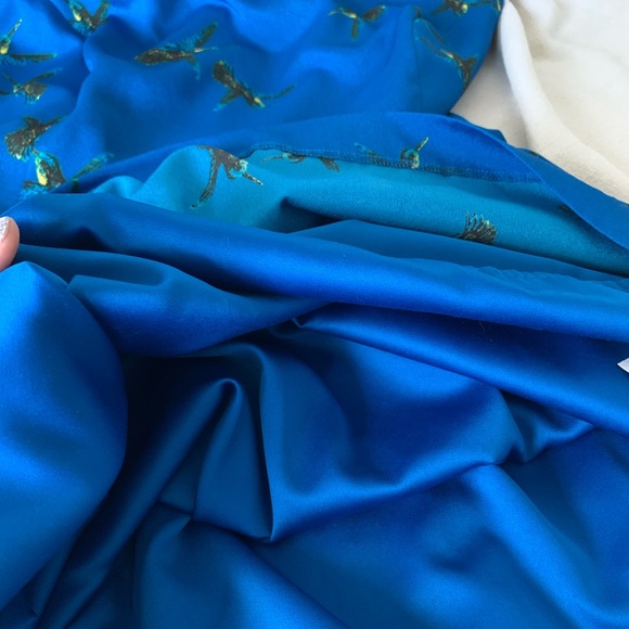 Kensie Blue with Sparrow Print Skater Dress - Picture 8 of 12